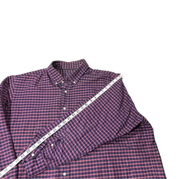 Cremieux 38 Classics Navy Red & White Gingham Long Sleeve Button Up Shirt Sz XXL - Picture 12 of 13